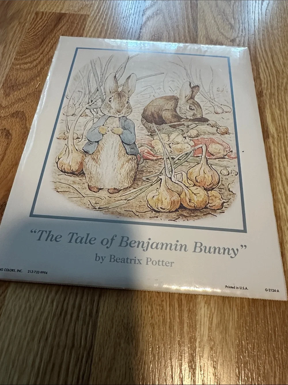 'The Tale of Benjamin Bunny' Wall Art - Cream & Blue